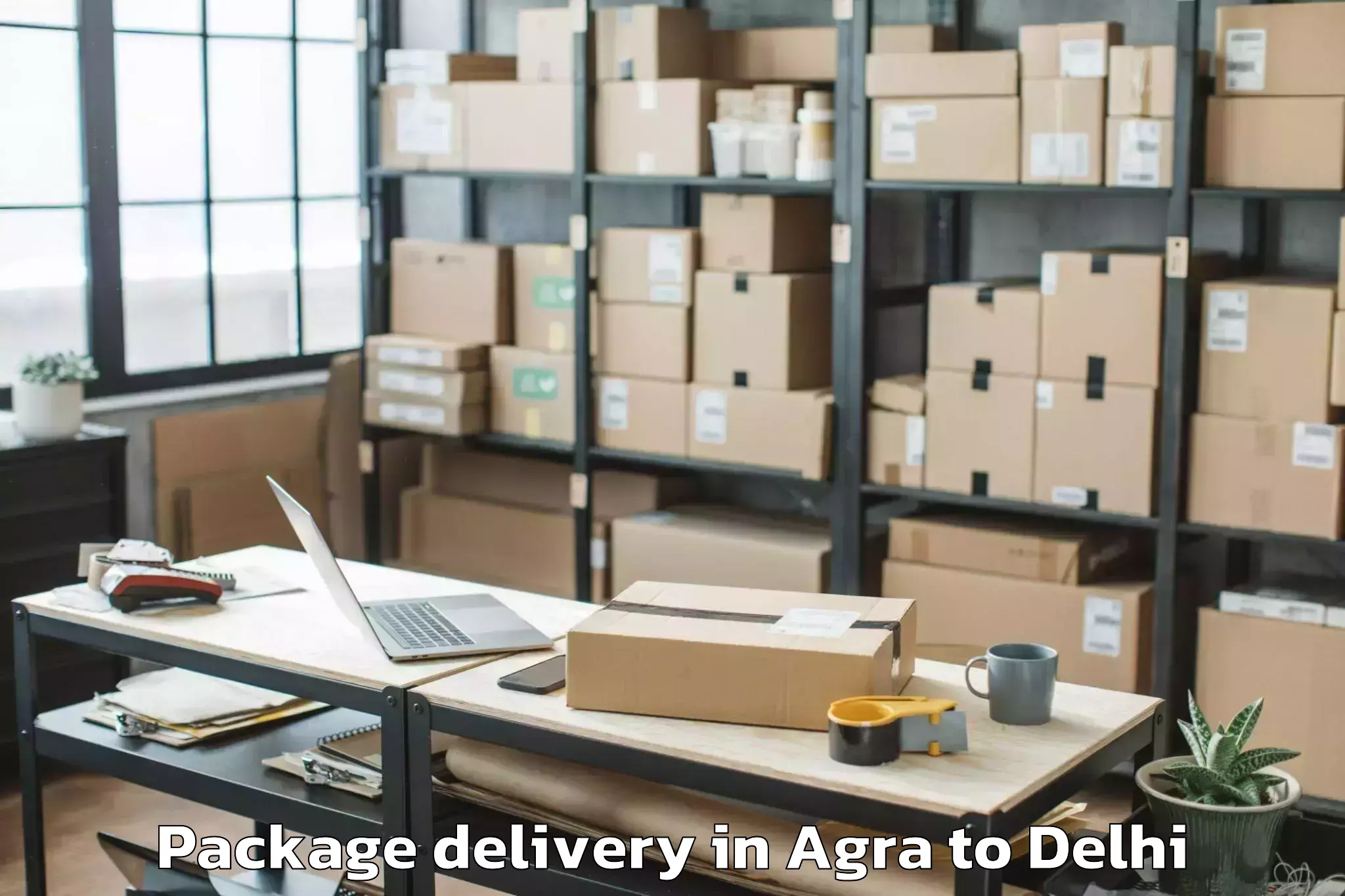 Book Agra to Flatted Factory Complex Okhla Package Delivery Online